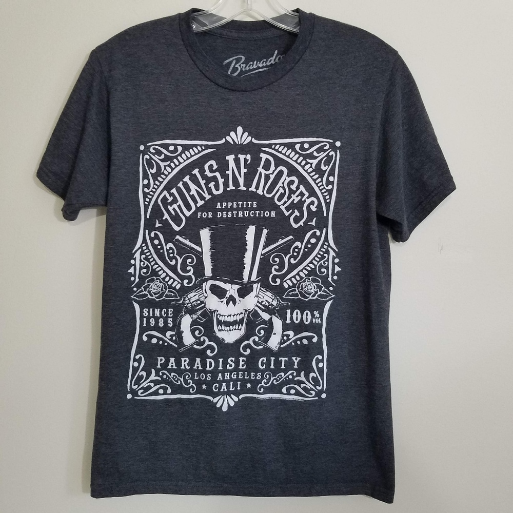 Guns n' Roses Paradise City Gray Crew Neck Tee